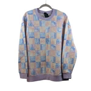 Wild Fable‎ Sweatshirt Checkered Lounge Oversized XL Casual Relaxed Fit Crewneck